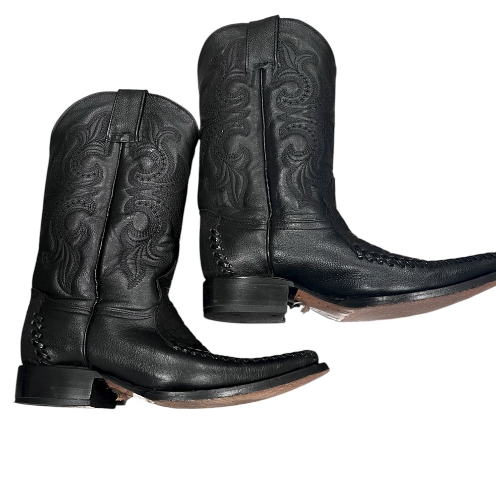 El Mayor Hecho en México Black Leather Western Boots